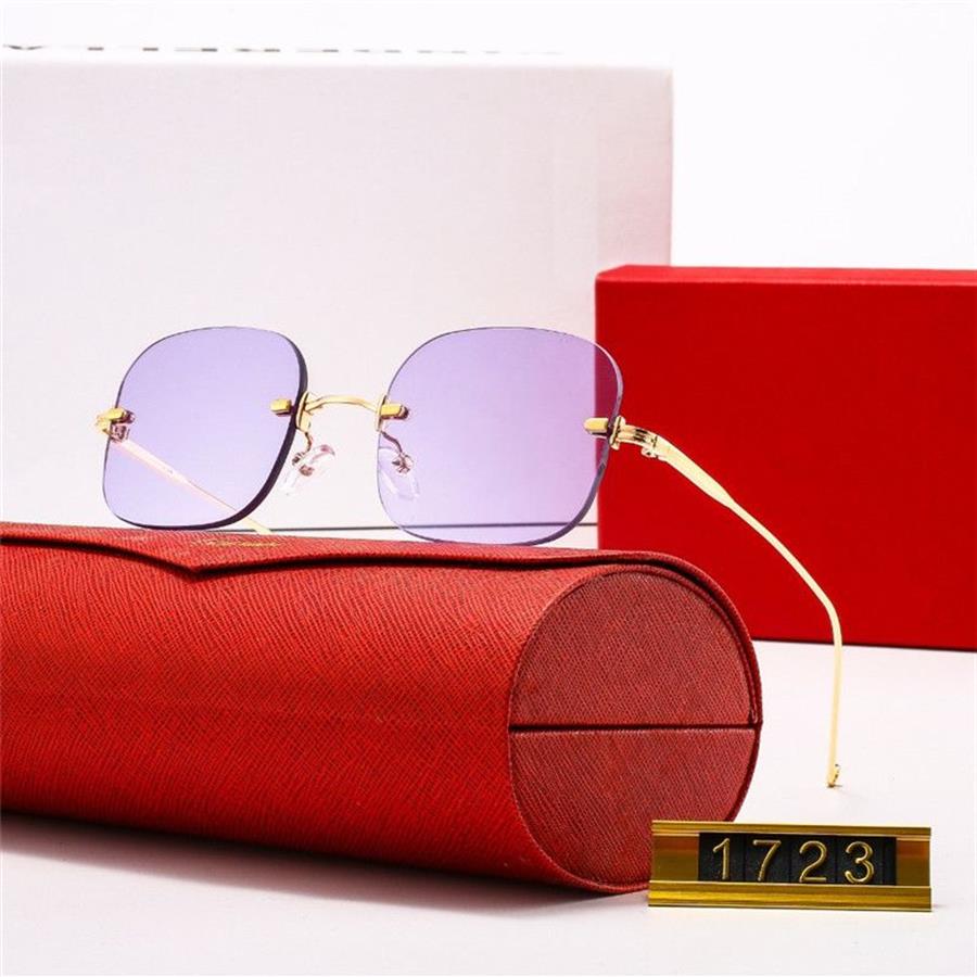 Lunettes de soleil designer Cleef Mens Femmes Frame Sun Glasses Men Femmes Variété originale de couleurs Carti Van 02333J