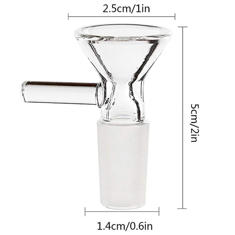 Bol en verre rond épais brûleur à huile sec pour les glissades de bang en verre entonnoir bols de tabac pipides 14 mm 18 mm mâle clair fumage de fumage pipe à eau capteur de cendre de gréement bong