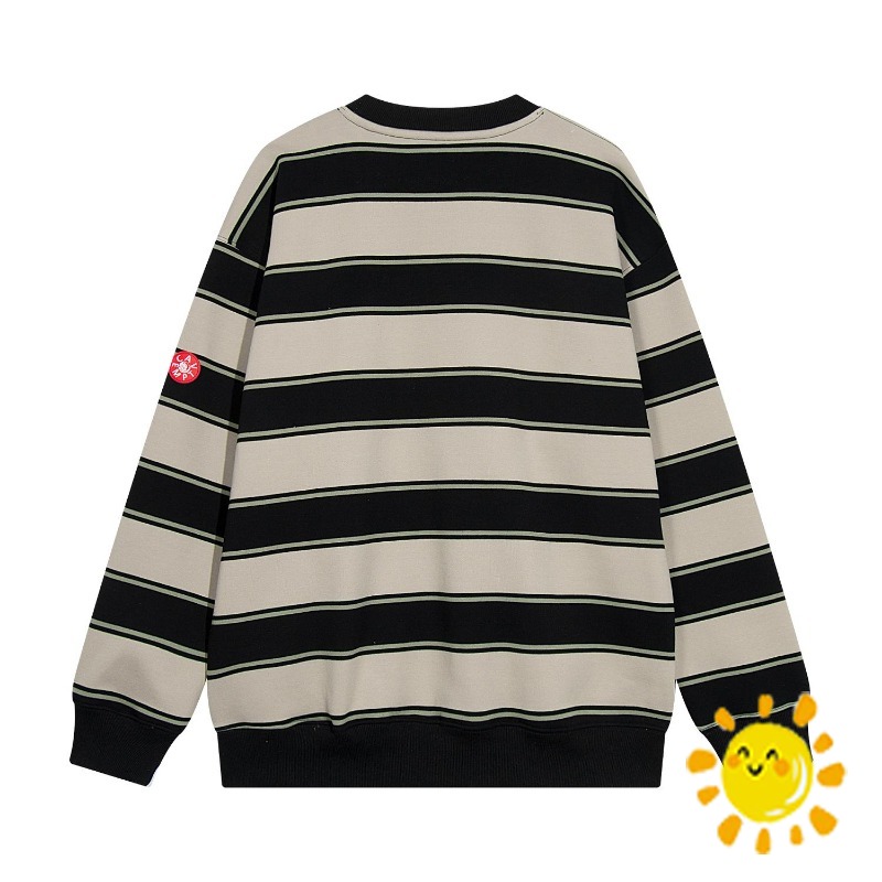 24SS Round Neck Velvet Striped Sweatshirts for Men Woman 1 Quality Crewneck Sweaters
