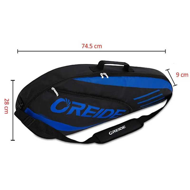 Buitenzakken Oreide Waterdichte badminton Racket Bag voor 3-6 rackets enkele schouder lichtgewicht draagbare tennisrugzak sportuitrusting Menl231222