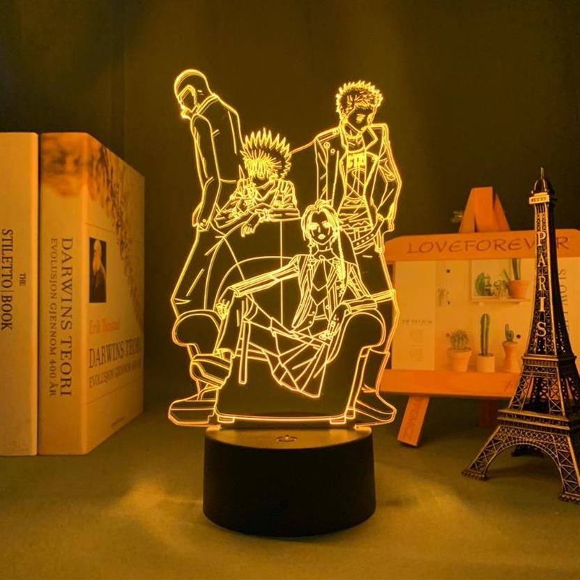 Nocne światła 3D lampa anime nana czarny kamień do sypialni dekoracja światła urodzin manga prezent pokój wystrój stół LED241S