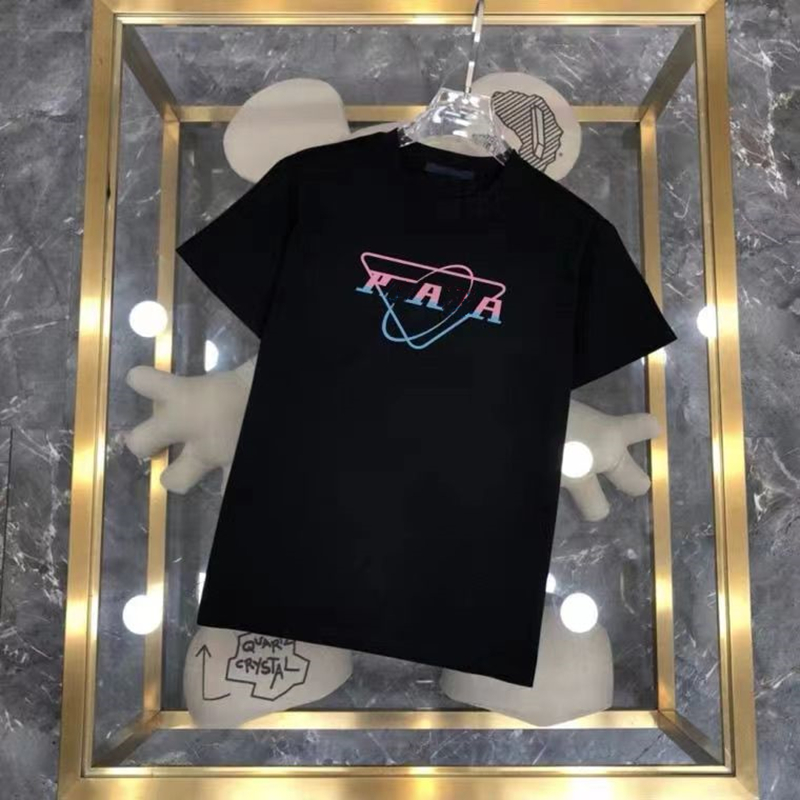 T-shirt da uomo T-shirt da uomo firmate T-shirt girocollo puro maniche corte casual cotone imbottito stampato cartone animato con lo stesso paragrafo vestiti Chaopai Rydn