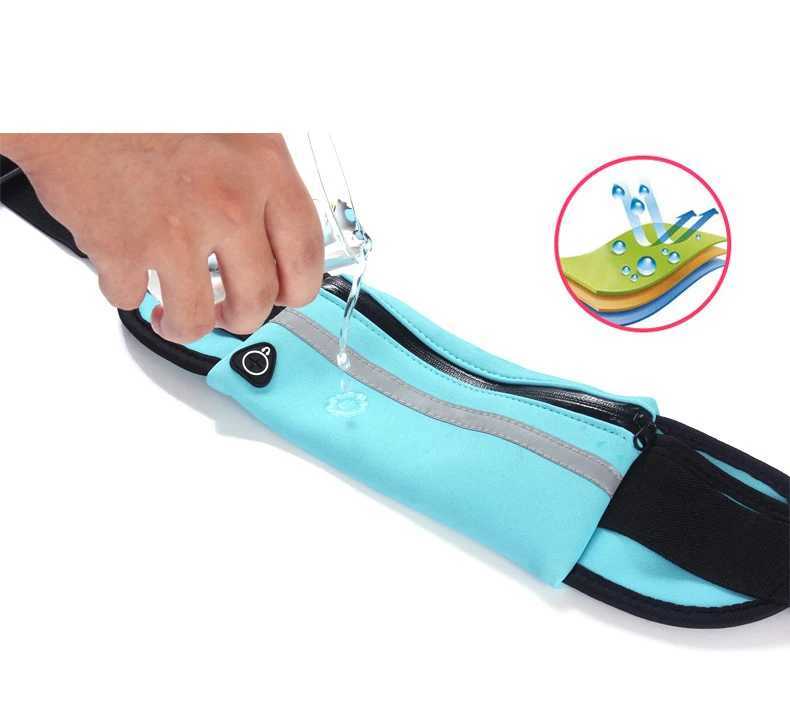 Outdoor Bags Waterproof running waist bag sports jogging outdoor mobile phone holder belt bag female male fitness cycling sports accessoriesL231222