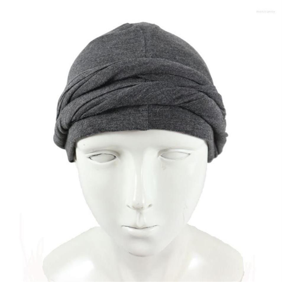 Basker män turban headwrap haloturban dug comfy kemo hatt satin fodrad huvudduk muslimsk hijab261e