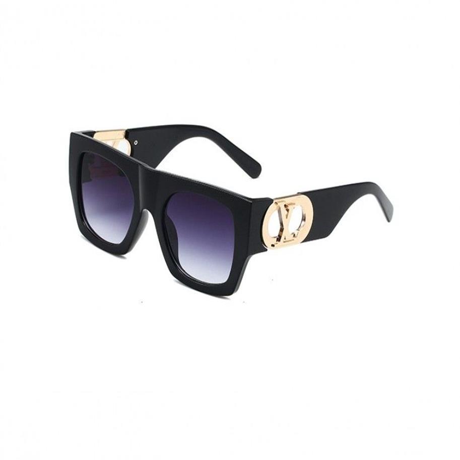 Designer kvinna solglasögon svarta tillbehör acetat adumbral UV -skydd Europa och amerikansk trend solglasögon262U