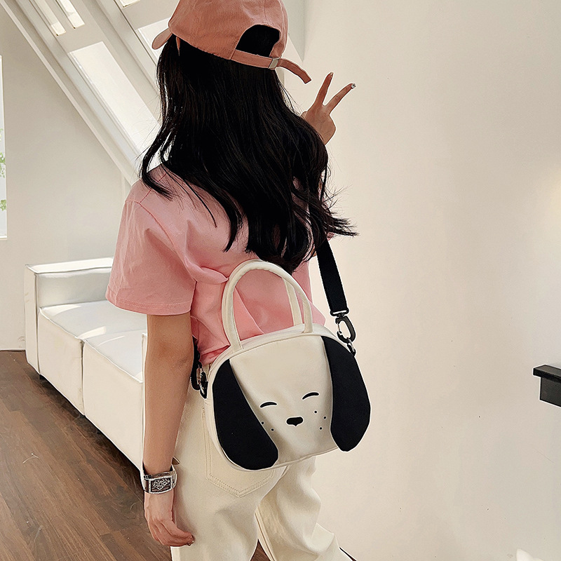 Large capacity bag female tide cute cartoon dog portable tote bag fashion student messenger bag 2023 new design CCJ3101