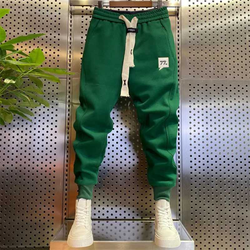 Pantaloni da jogger di alta qualità jeans numero di marchi secondari ansato di colore a colori solidi pantaloni harem harem j231222