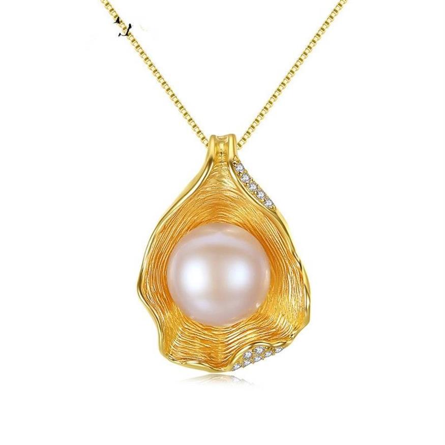 Харм -оболочка дизайн жемчужины жемчужные колье ожерелья для жемчужины 925 Серебряные ювелирные украшения для женщин 259W