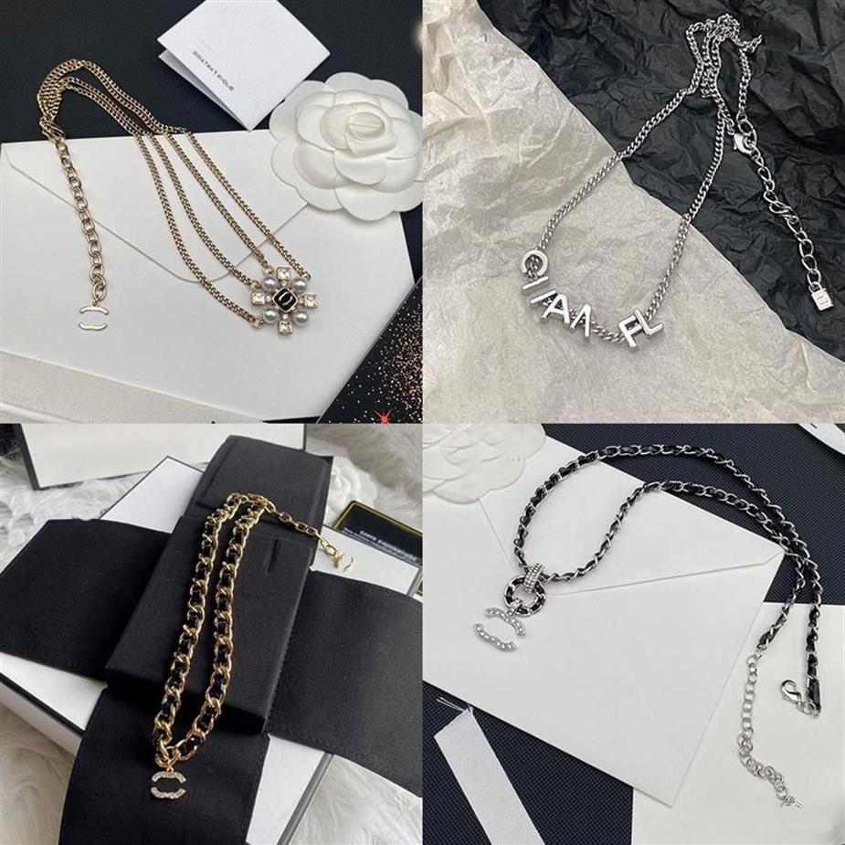 Aldrig blekna stämpeldesigner hänge halsband lyx 12 stil designers koppar guld pläterad bokstav för kvinnor bröllop smycken209q