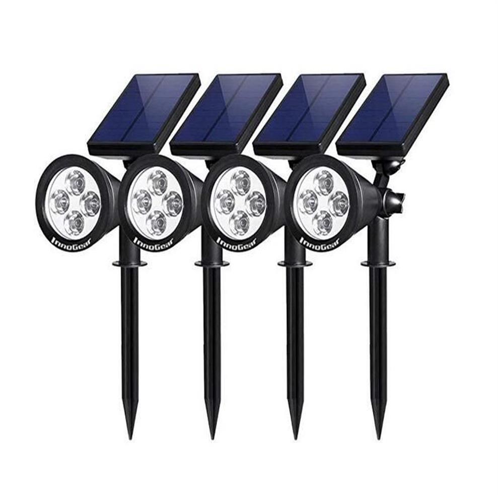 Upgraded Solar Lights 2-in-1 Waterproof Outdoor Landscape Lighting Spotlight Wall Light Auto On Off for Yard Garden Driveway Pathw2599