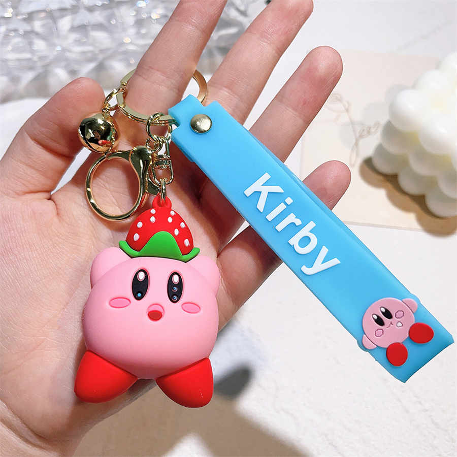 Kawaii Bag Car Chair -Chain Keyring Charme 3D Soft PVC Creative Cute Cartoon Star Kabi Keychain