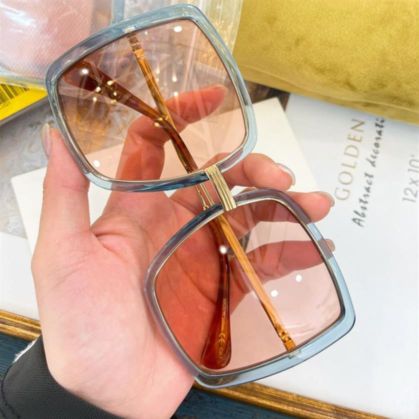 Erkekler için büyük boy güneş gözlüğü 0903 altın mavi pembe lens retro gözlükleri occhiali da box335d ile moda güneş gözlüğü