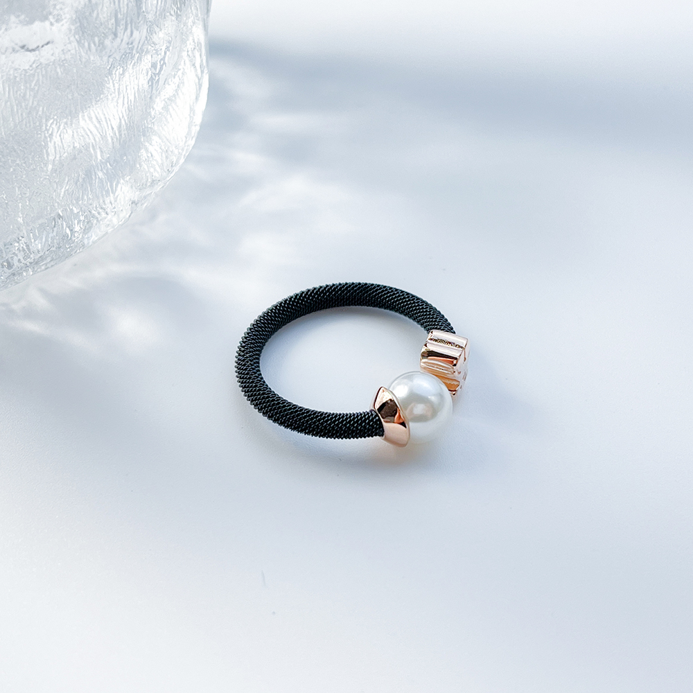 Kostenlose Lieferung Spanisch Bären Schmuck 2023 Neues Silber Roségold Stahl Pearl Ring für Frauen Factory Direct Sales Dropshopping