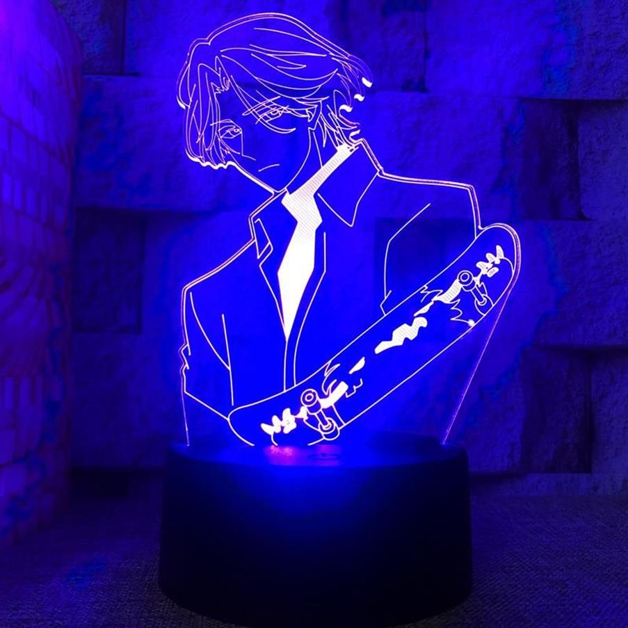 Nocne światła Sk8 The Infinity Light Boy Dekoracja sypialni LED Pokój dziecięcy manga anime USB 16 kolorów zdalny neon sign290W