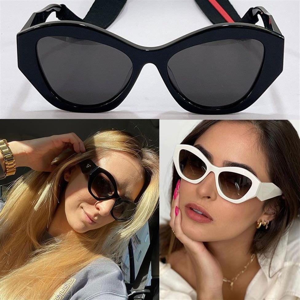 Kobiety okulary przeciwsłoneczne Pr 07ys 22SS Cat Eye moda luksus grube czarne kwadratowe szklanki projektantów codziennie plażowe wakacje UV Protection269e