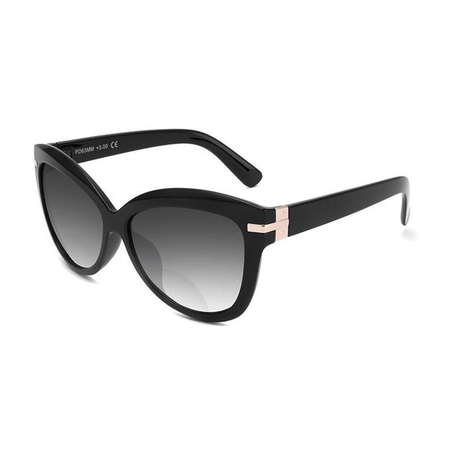 Cateye Luxury Polaris Bifocal LECTURES SORNE FEMMES PRESBYOPIE CHAT Eye Eye Sunglasses Diopter 1 0 à 3 0289V