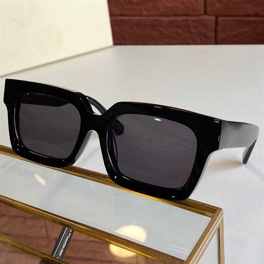 Estilista de moda Óculos de sol quadrado Placa espessa moldura europeia e americana Estrela estelar óculos polarizados de hip-hop unissex tamanho 50-22-243o