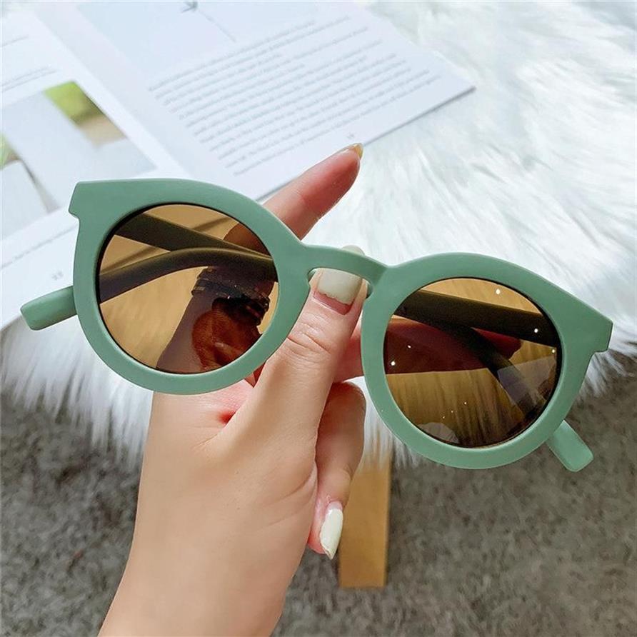 Sunglasses Men Women Matte Candy Color Round For Adult Cute Cartoon Eyewear Oculos Gafas De SolSunglasses200T