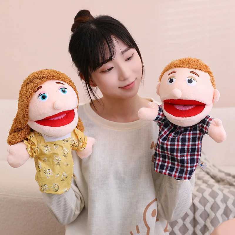 Puppets 28-33cm kinderen plush vinger handpop populaire activiteitenjongen meisje rol spelen bedtijd verhaal stekels familie rollenspel speelgoed dolll2312222222