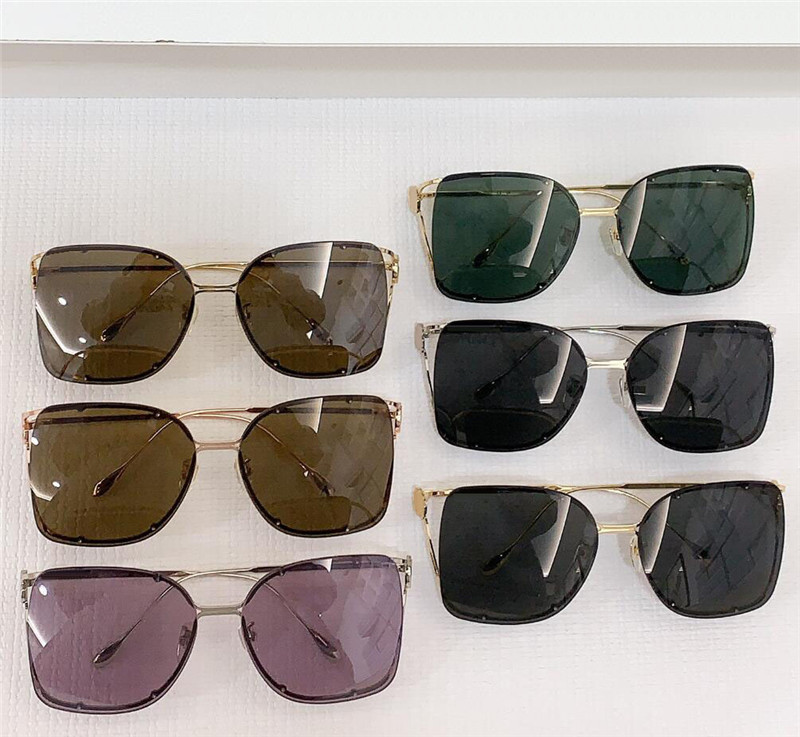 Neue Modedesign Frauen Sonnenbrille 1713SA Metall Rahmen Randless Lens Einfacher und eleganter Stil Populärer Outdoor UV400 -Schutz Brillen Eyewear