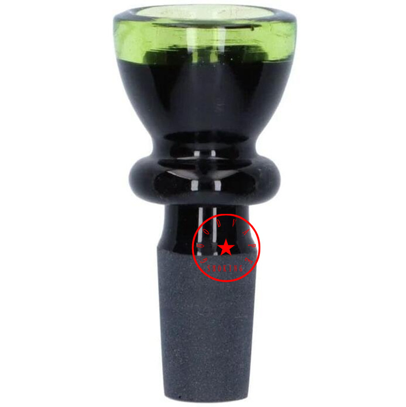 Nieuwste roken 14 mm 18 mm mannelijke gewricht kleurrijke ring trechter dik glas vervangende kom kruid kruid tabakoliefilter waterpijp bong hookah downstem houder dhl