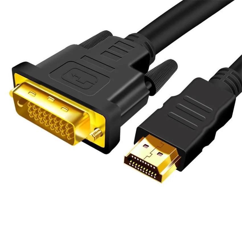 HDMI till DVI-kabel dubbelriktad konverteringsdatakabel DVI till HDMI-kabel högupplöst TV-monitor Projektorkabel