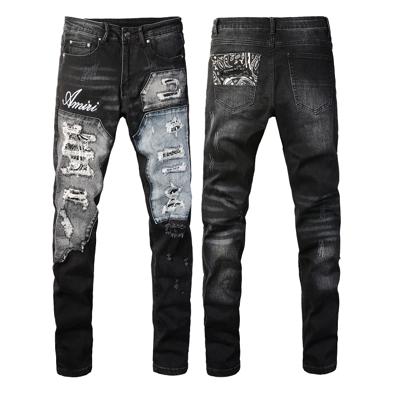 Designer jeans voor heren jeans wandelman gescheurde hiphop high street modemerk pantalones vaqueros para hombre motorfiets borduurwerk close fitting strand shorts