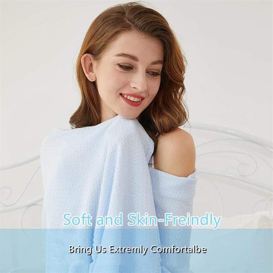 Blankets Cooling Blanket 100% Bamboo For Night Sweats Lightweight Breathable Summer Cool Bed Couch All Season Use266s