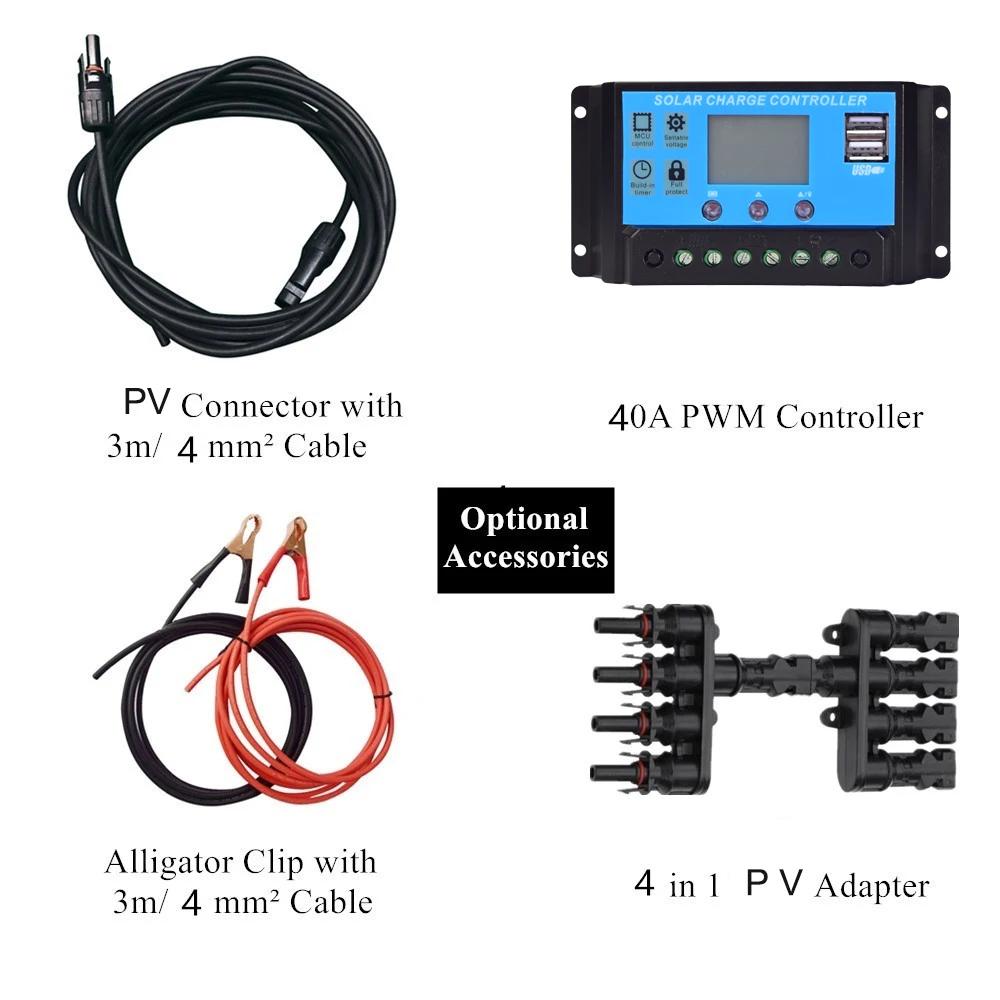 Accesorios Controlador de carga solar 10a 20a 30a 40a 12V/24V PWM Regulador de salida dual Módulo de panel Módulo de bricolaje Barco yate RV Marine