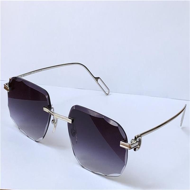 sunglasses women vintage Piccadilly irregular eyewear 0115 rimless diamond cut lens retro fashion avant-garde design uv400 light c253l