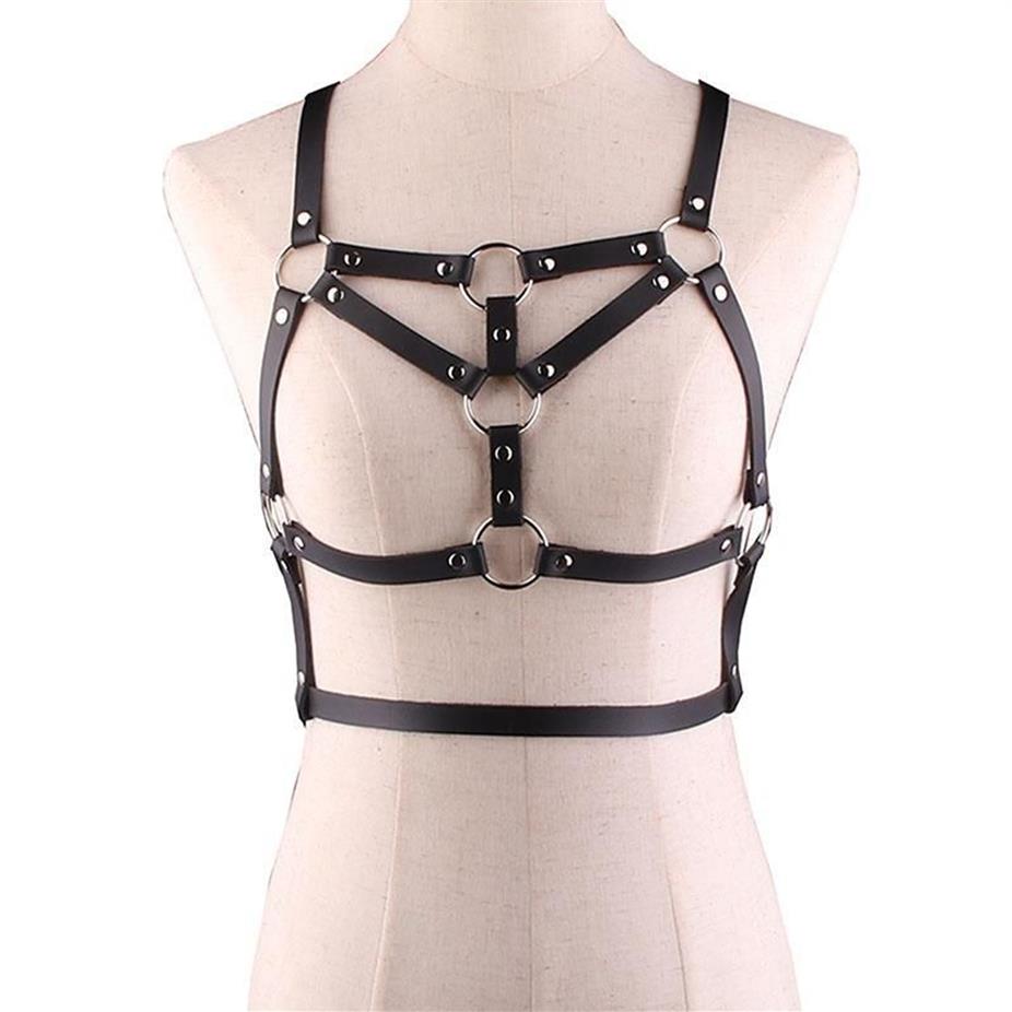 Ceintures Femmes Punk en cuir lingerie harnais de soutien-gorge sexy