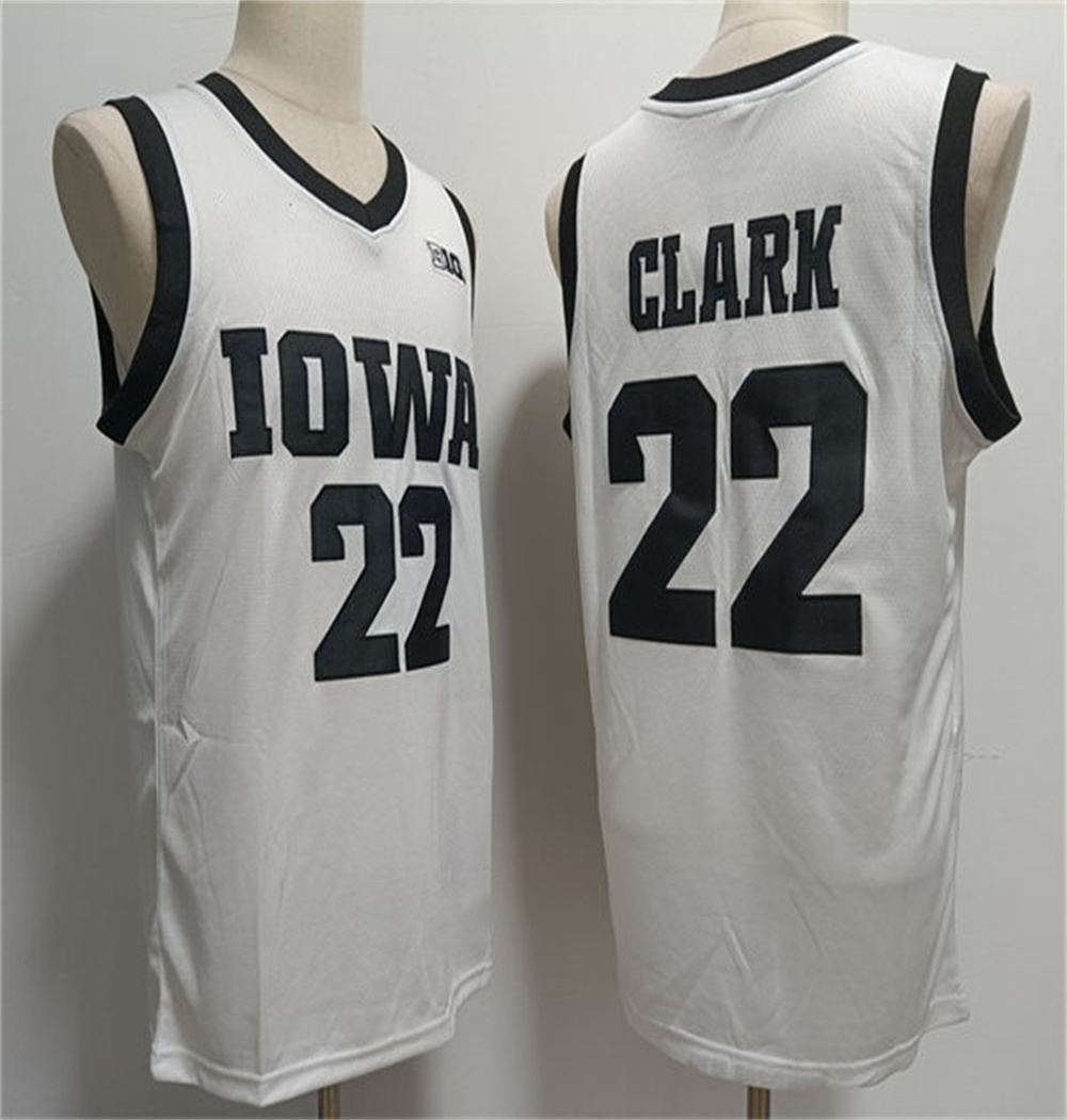 2024 Newest Style NCAA College Iowa Hawkeyes Basketball Jersey NCAA College 22 Caitlin Clark men women