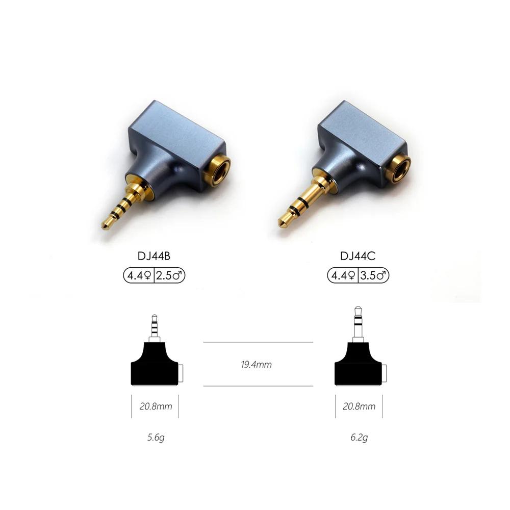 Tillbehör Wearresistent Adapter Plug DJ44B/ DJ44C 4.4 Balans Kvinna till 2,5/ 3,5 mm hane för spelarhörlurreservdelar