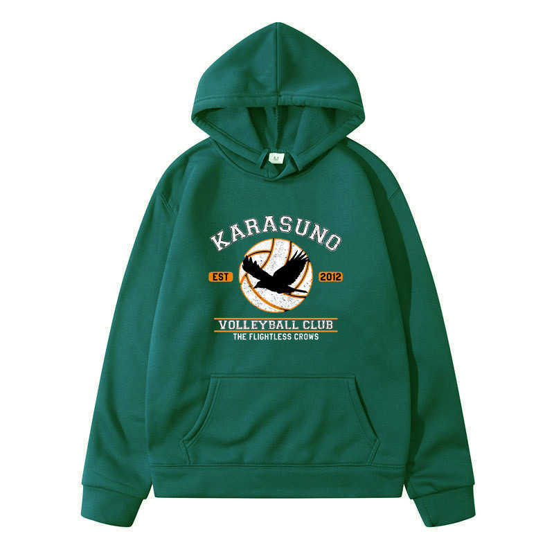 Riman volleyboll junior haikyuu wuye college cosplay tryckt tröja casual hoodie