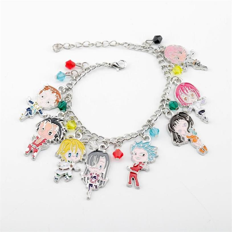 Catena di collegamento La Meliodas Meliodas Elizabeth Liones Bracciale Elizabeth Liones Bracciale Escanor Lion Merlin Boar Gowther Goat King Ban Jewelry300e