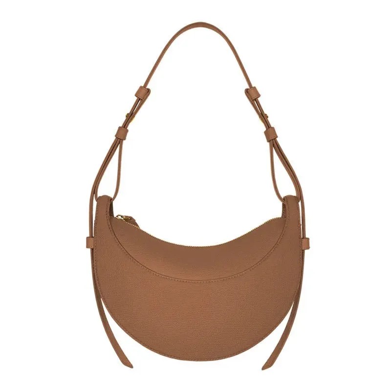 Nouveau sac de luxe de mode sac demi-lune en plein grain texturé texturé lisse en cuir en cuir créateur zip fermeture crossbody body women hobo sac à main