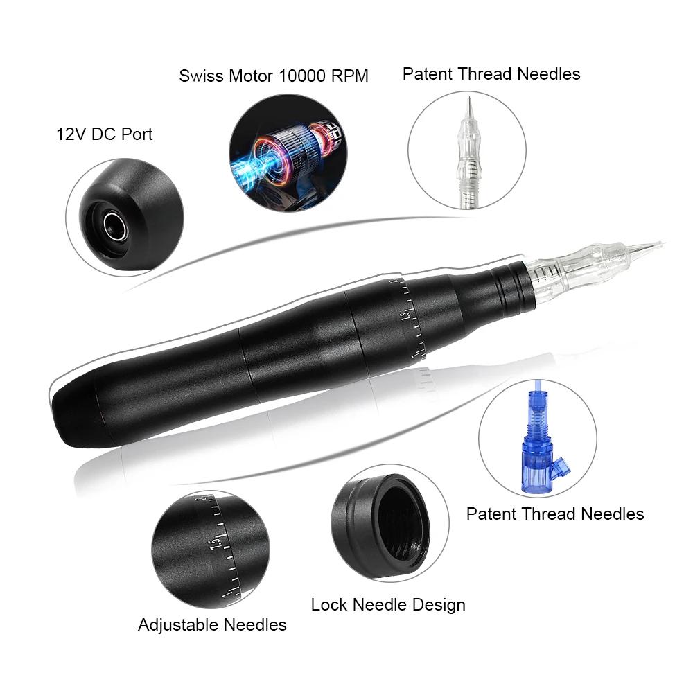 Maskin Biomaser Permanent Makeup Pen Tattoo Hine Professional Swiss Motor Tattoo Gun For Eyebrow Lips Makeup With Cartridge Needle