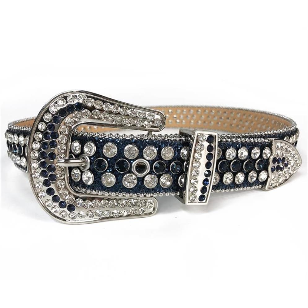 Cowboy de la ceinture cloutée occidentale fabriquée sur mesure Bling Men Hingestones Ceinture Femme Belts244k