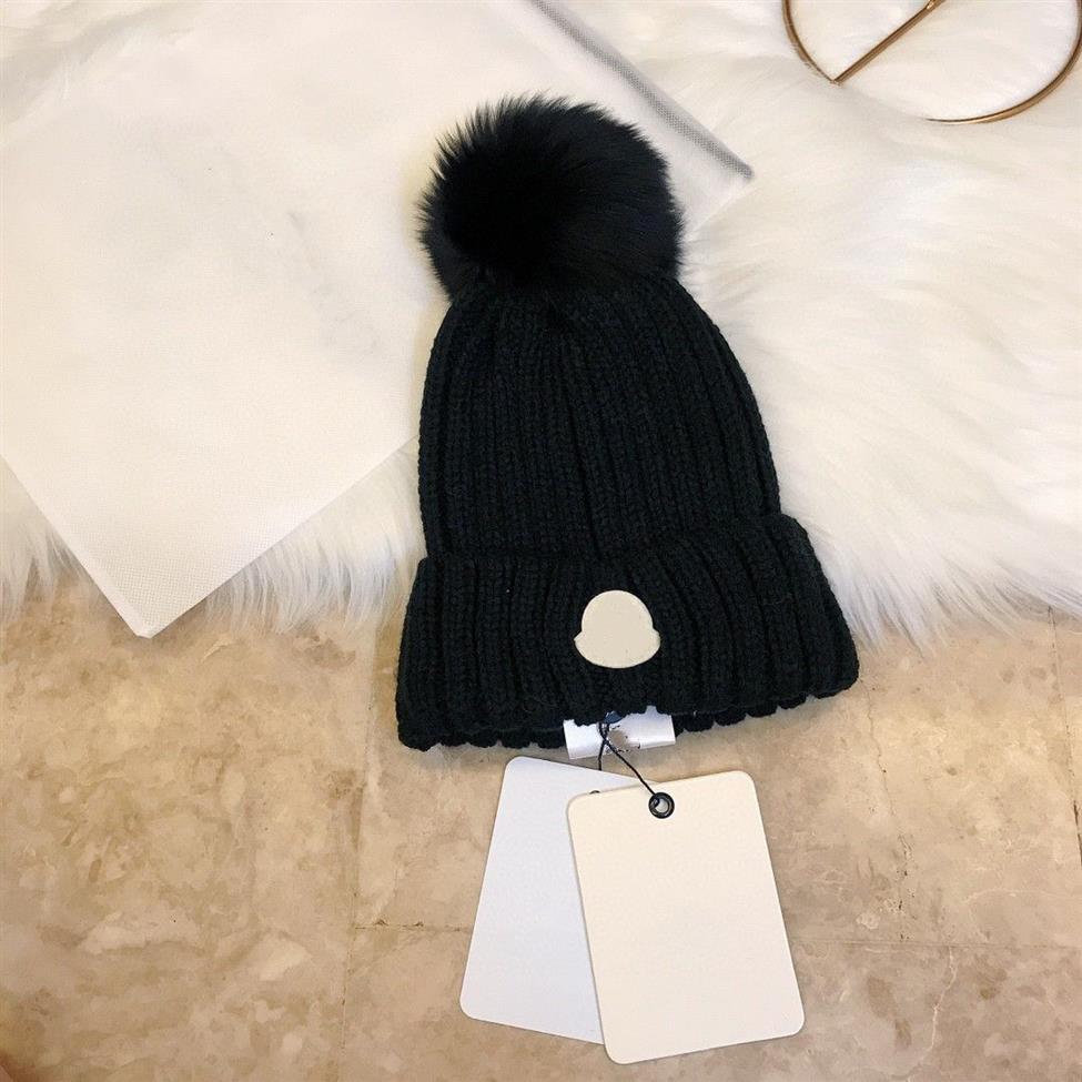 Designer Hiver tricot bonnet de laine de laine femme
