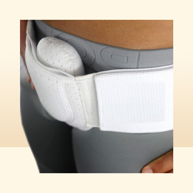 Taillesteun Hernia Belt Truss voor inguinale of sportbrace pijnverlichting herstelriem met 1 verwijderbare compressiekussens6529616