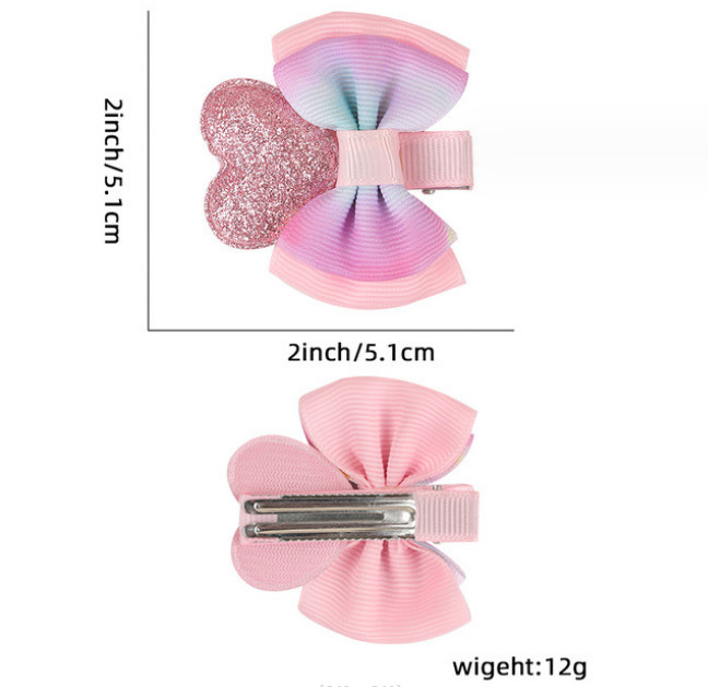 Valentijnsdag Kinderbogen Haarclip Girls Pink Hart Festival Draining Accessoires Boutique Kids Princess Barrettes Z6260