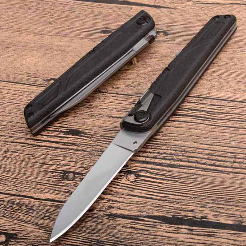 440 material Blade quick opening knife Kydex sheath EDC auto Camping Hiking Tactical Combat Hunting Folding knives