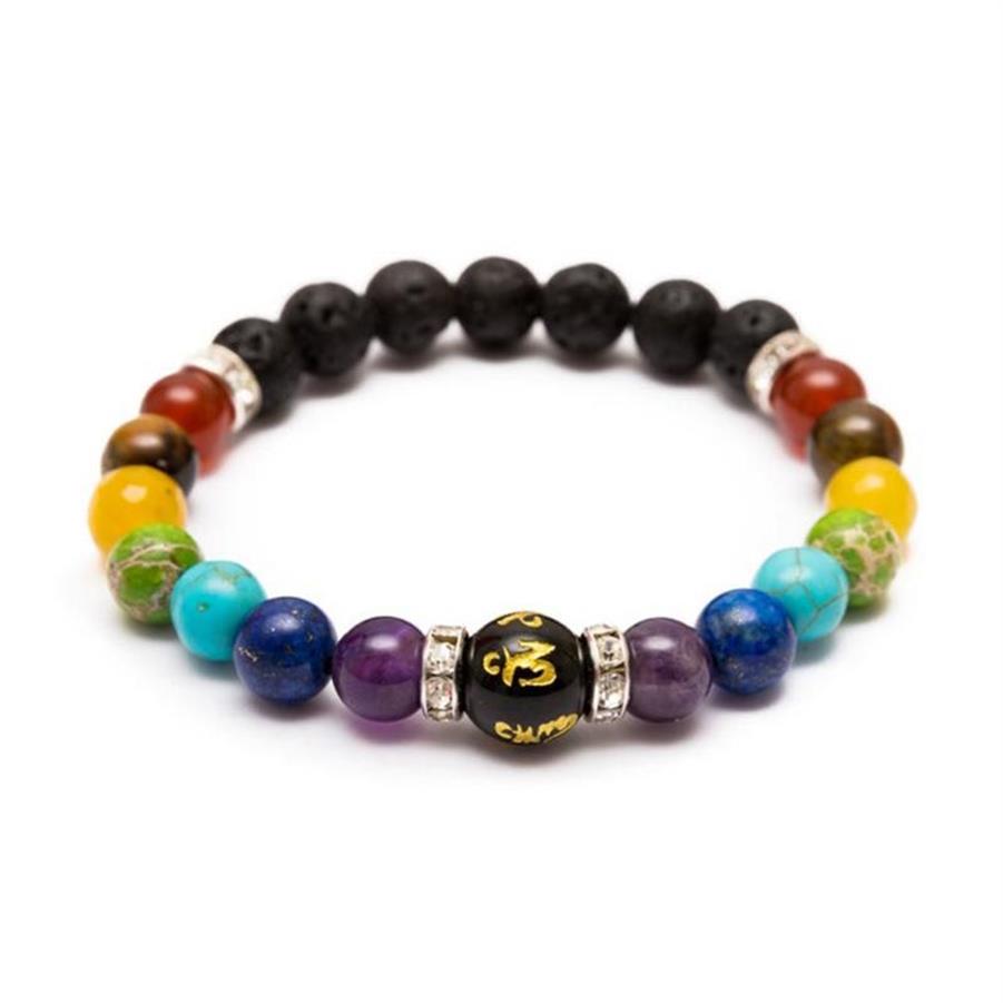 Beaded Strands 7 Chakra Bracelet With Meaning Cardfor Men Women Natural Crystal Healing Anxiety Jewellery Mandala Yoga Meditation254m