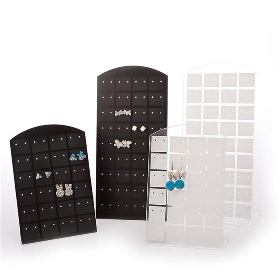 Fashion Plastic 48 72 Holes Earring Holder Jewelry Display Ear Stud Rack Earrings Organizer Holder Jewelry Stand231v