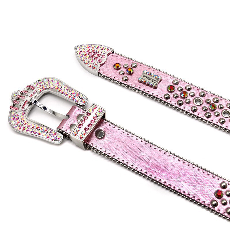 Designergürtel BB -Gürtel Mode Luxus -Männergürtel und Ladygürtel Ledergürtel mit farbenfrohen Diamanten 3,8 cm