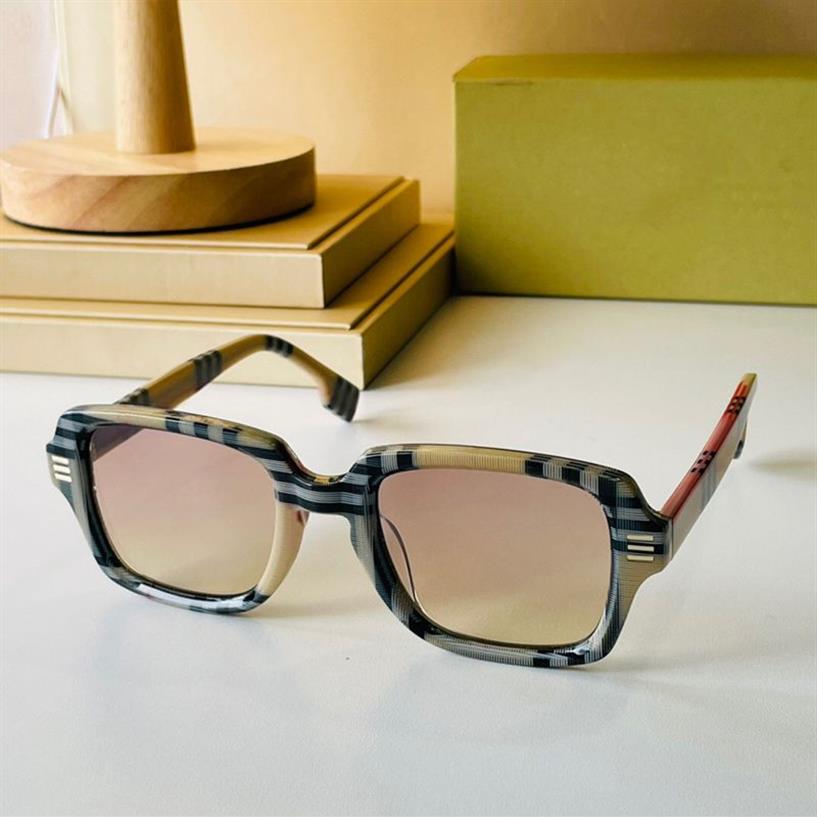 Classic Plaid 4349 retro mens sunglasses womens designer Logo Detail Rectangular Frame Sun glasses top high quality Trendy famous 324I