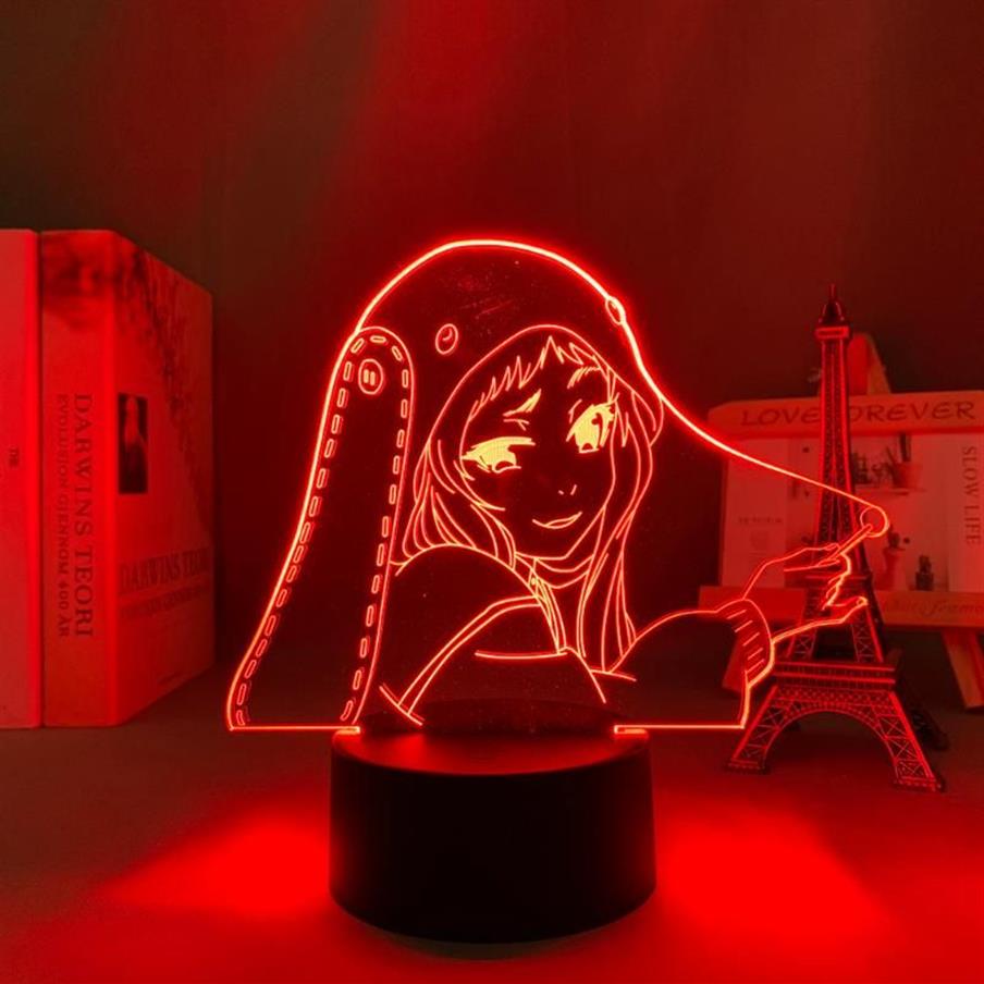 Nocne światła anime 3D Light Kakegurui kompulsywny hazardzista rana yomozuki figura dla dzieci sypialnia dekoracje nocne manga pokój prezent TA262Q