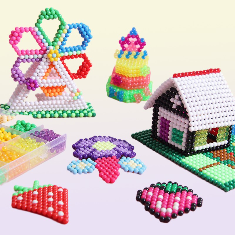 12000 pièces 30 couleurs recharge perles Puzzle cristal bricolage ensemble de pulvérisation d'eau jeux de balle 3D jouets magiques faits à la main pour 2206089110925