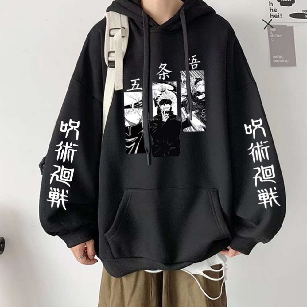 Het försäljning anime hoodie jujutsu kaisen pullover gojo satoru tryckt tröja casual streetwear haruku långa ärmar sportkläder