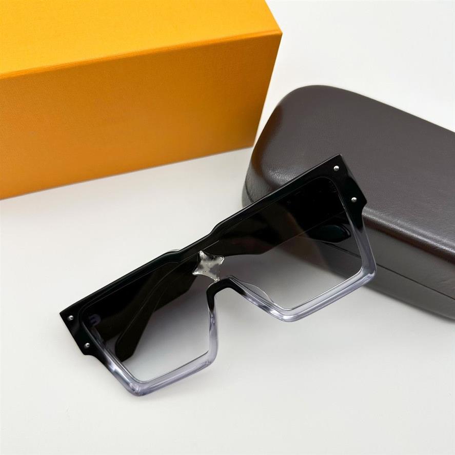 Top de lunettes de soleil de créateurs de luxe pour les femmes et les hommes mode 1547 Cyclone Crystal Sunglasses Cadre Clair UV Protection Com254T